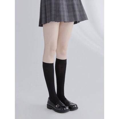 Bas doux de couleur unie