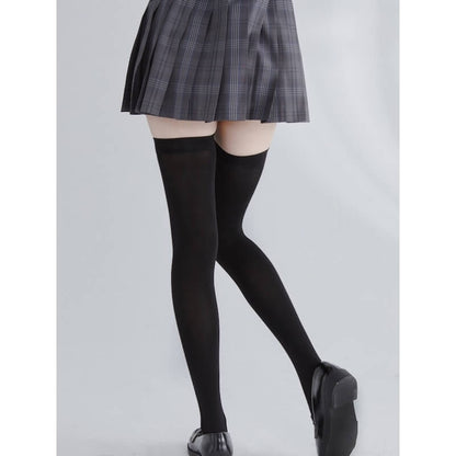 Bas doux de couleur unie