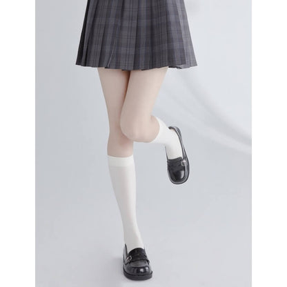 Bas doux de couleur unie