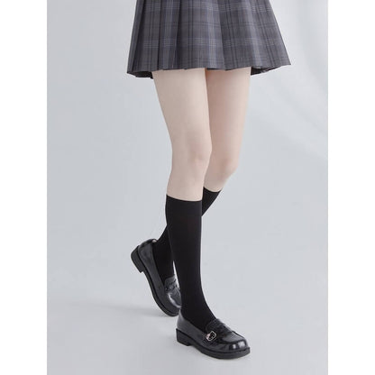 Bas doux de couleur unie