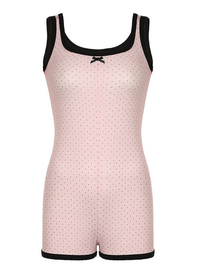 Süßer Jumpsuit mit Punktschleife