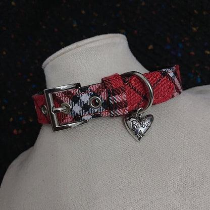 cutiekill-y2k-red-plaid-bone-choker-ah0651