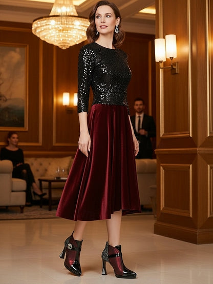 Ankle High Heel Boots Glitter Women's