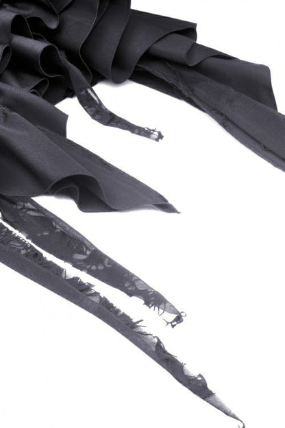 Frilly Zippered Gothic Evening Dress