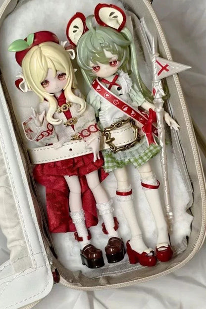 Gothic Ita Bag with Cross Bow and Gathered Trim Window Doll Design