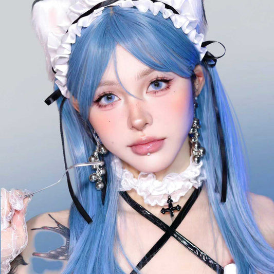 Perruque de cosplay Michi Blue Streamer ON1511