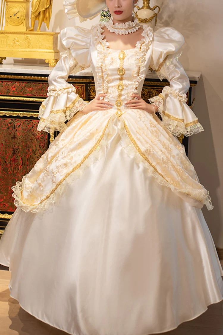 Vintage Lolita Cardigan Dress in Champagne
