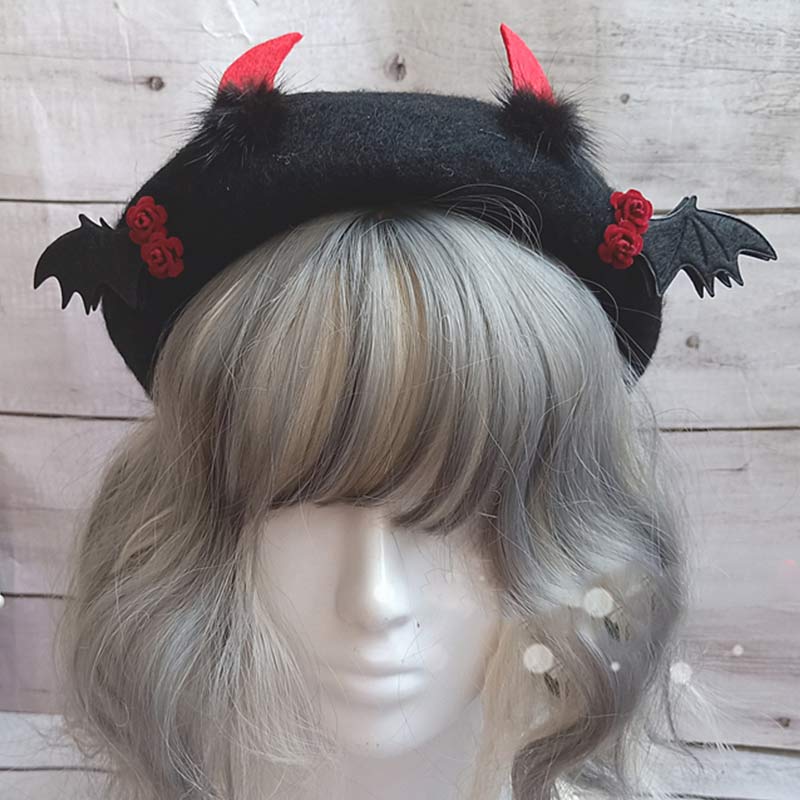 Chic Bat Wings Lolita Beret