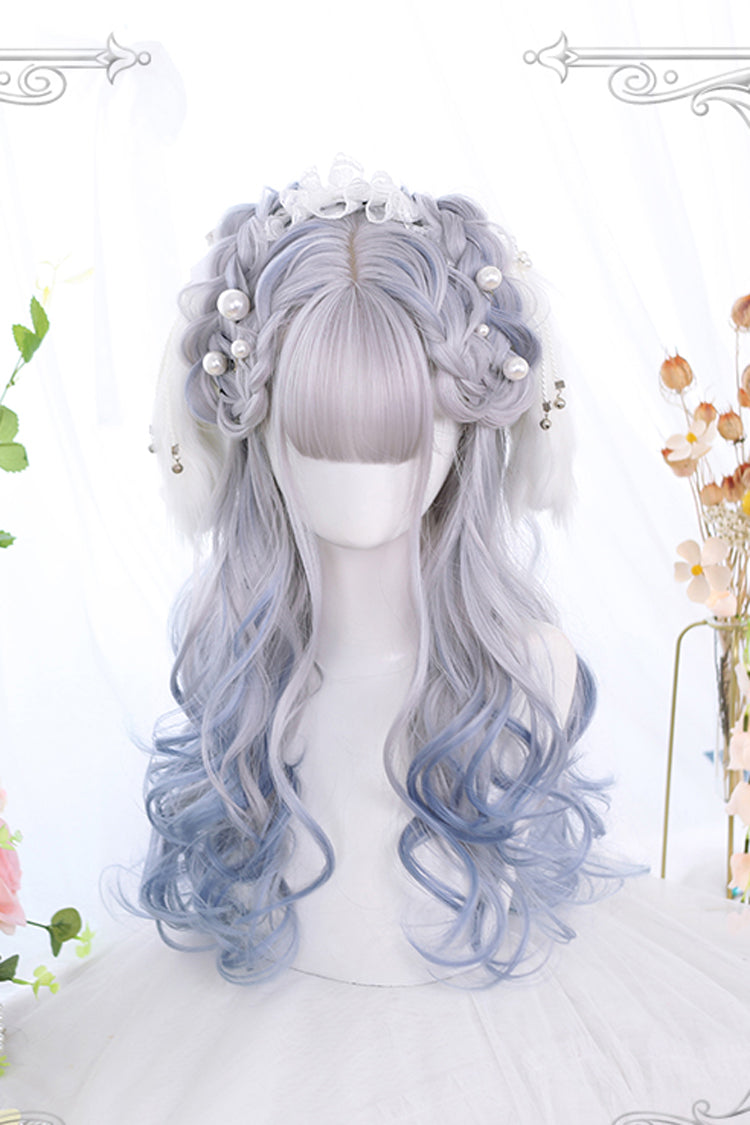 Ombre Dyed Long Wavy Wig with Big Curls
