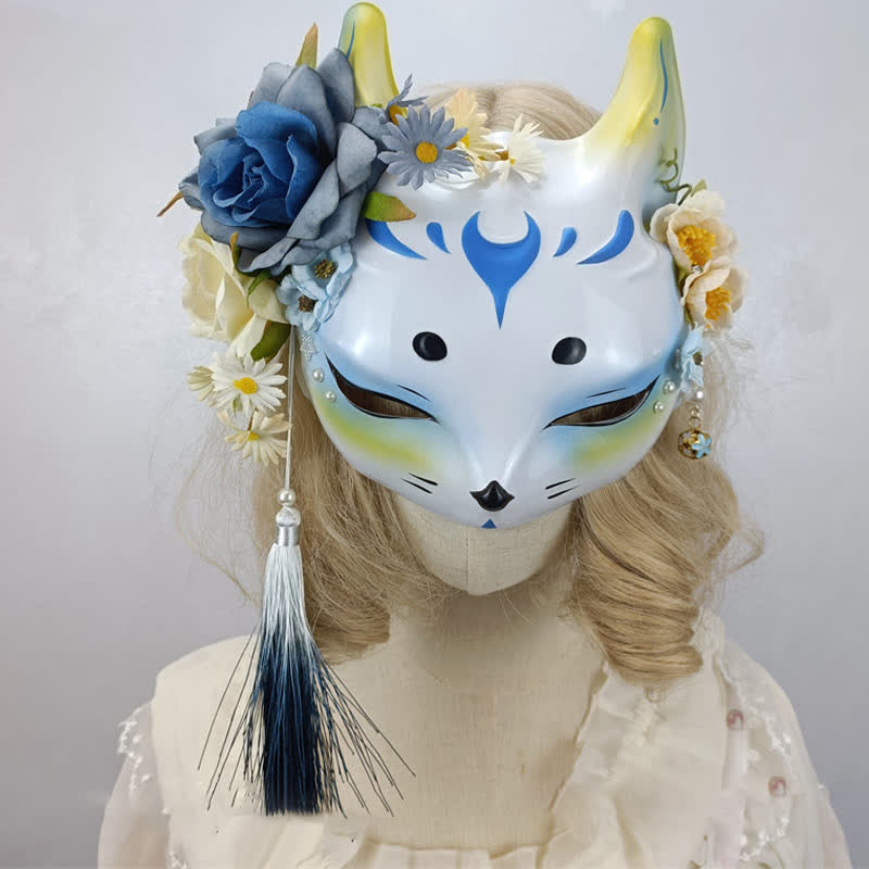 Masque vintage exquis avec imprimé renard en 3D