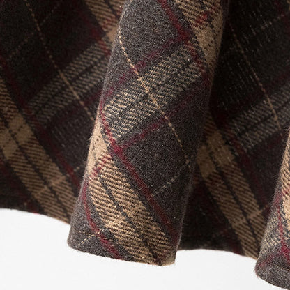 Belt Knit Plaid Skirt Two Dress Set Sweater Pieces