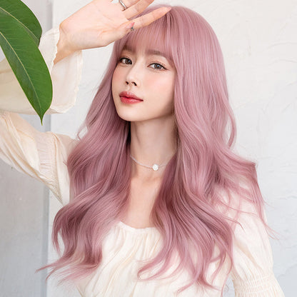 Pink Lolita Natural Long Big Wavy Wig