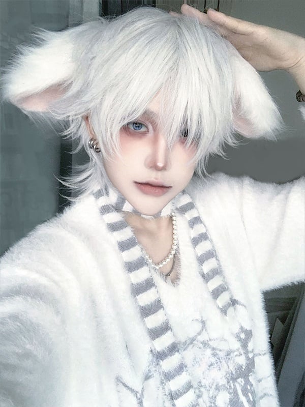 White Ouji Short Wig