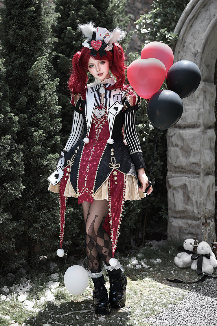 Circus Fantasy Night Jacquard Lolita Dress Set - Noir