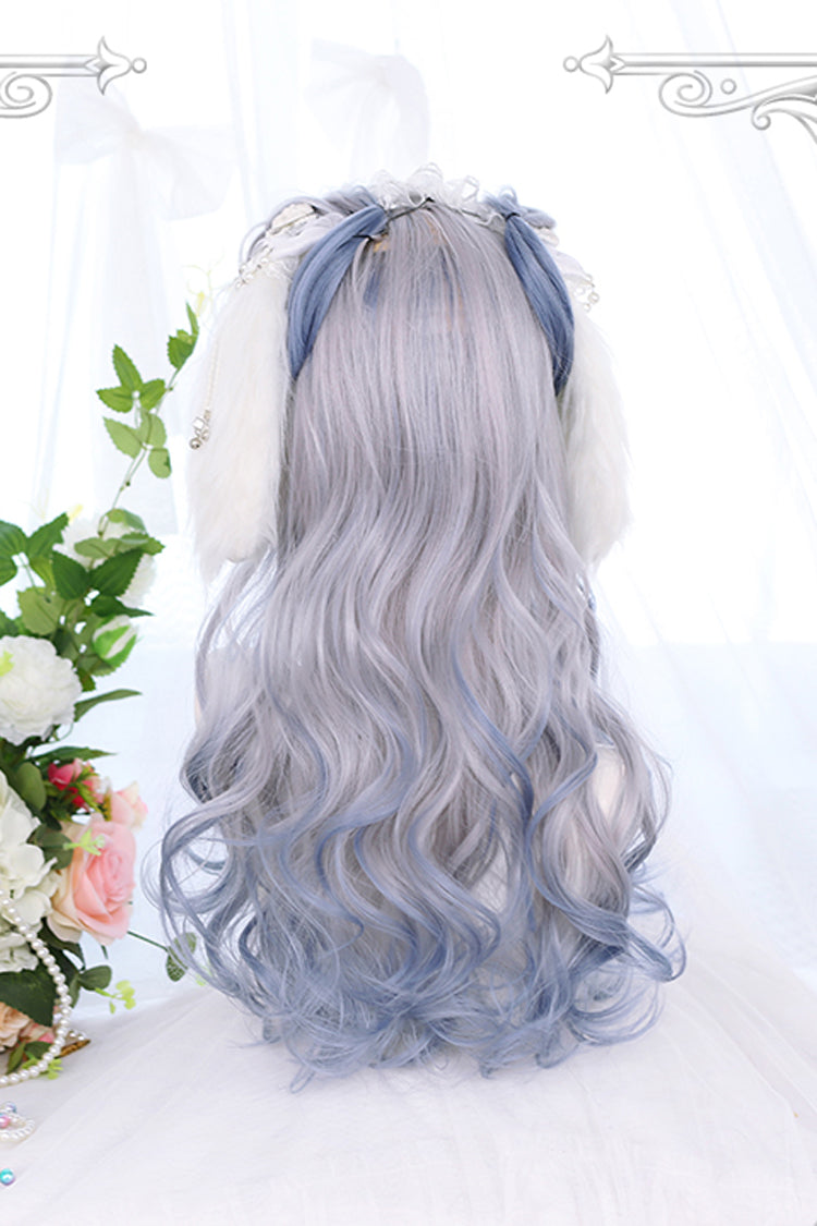 Ombre Dyed Long Wavy Wig with Big Curls