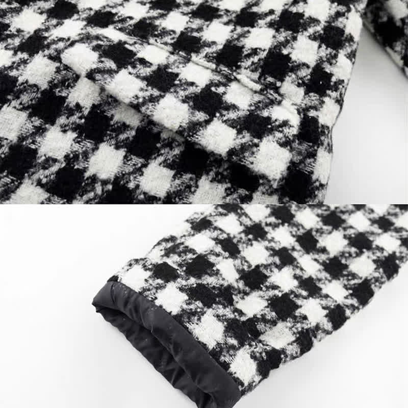 Lattice Blazer Print Lapel Slim Pants T-Shirt Denim Chic