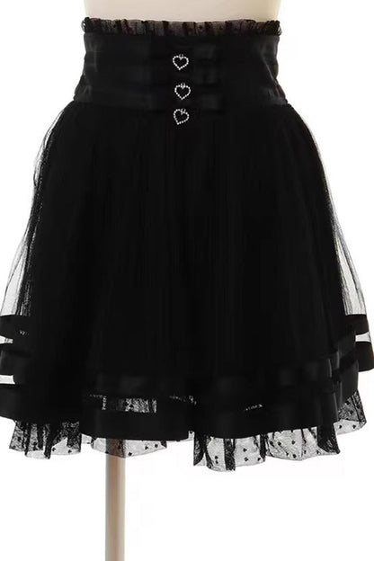 Multi-Layer Ruffle Lace Sweet Skirt Three Colors