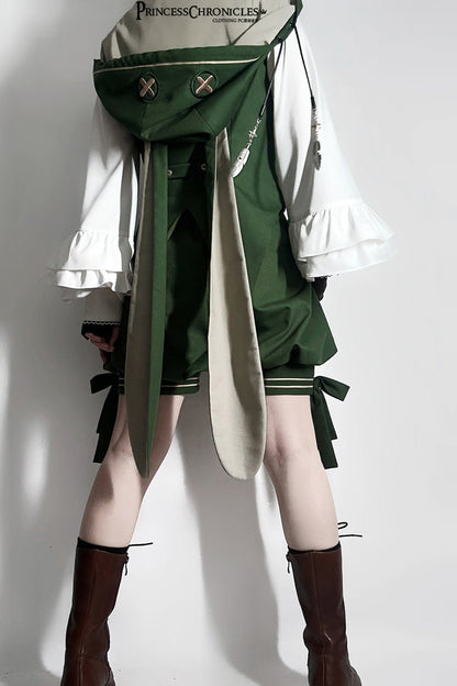Emerald Rabbit Feather Sweet Prince Handsome Ouji Lolita Vest
