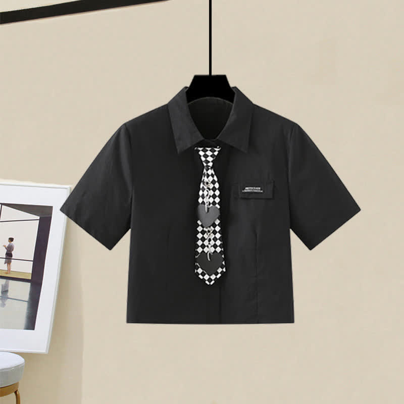 Love Chain T-Shirt Lattice Skirt Tie Cargo Heart Polo