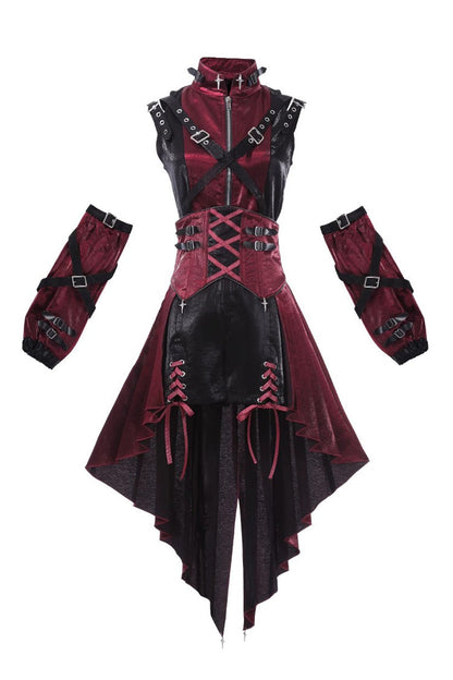 Chief Assassin Lace-Up Gothic Ouji Lolita Set - Noir