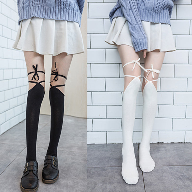 Classic Strap Over Knee Socks