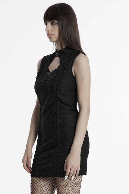 Cheongsam Collar Sleeveless Embroidered Prom Dress