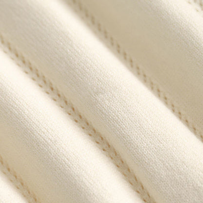 Elegant Bowknot Shorts Elastic Cardigan Sweater Waist