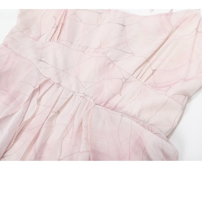 Cardigan Pink Slip Sweater Long Dress Outerwear Flouncing