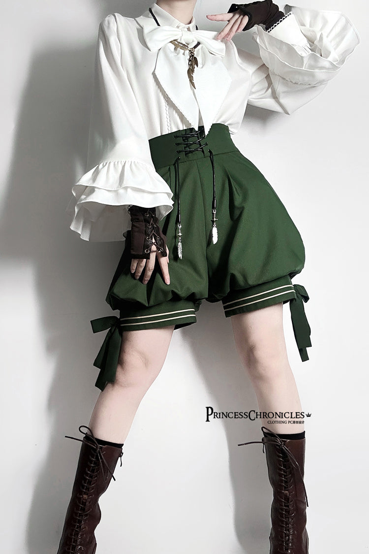 Emerald Rabbit Feather Sweet Prince Handsome Ouji Lolita Shorts