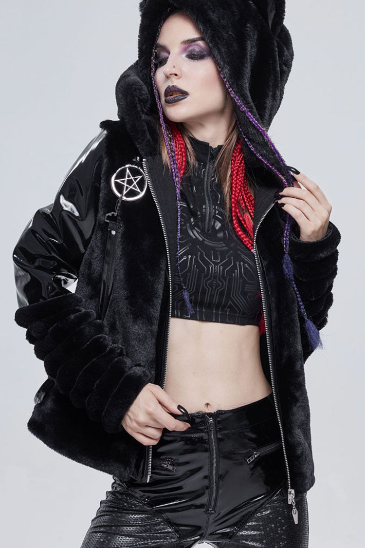 Womens Coat with Star Belt and Cat Ears