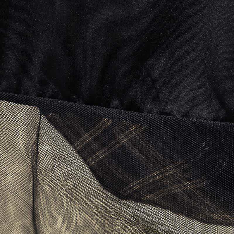 Skirt Tulle Plaid Shirt Button Front