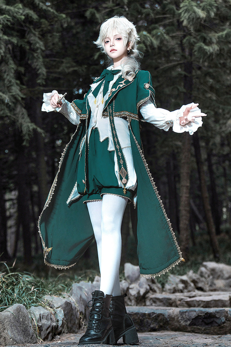 Emerald Military Ouji Coat & Shorts Set - Theocratic Messenger