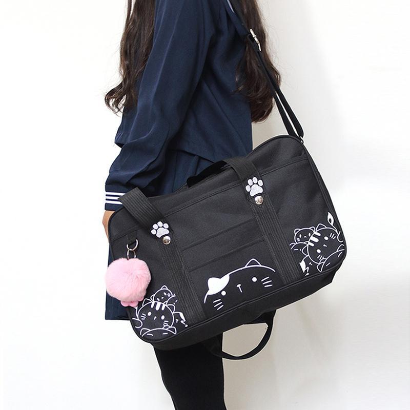 Sac à bandoulière pour uniforme de dessin animé Kawaii JK Cat