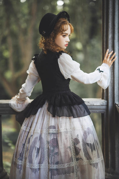 Gothic French Princess Ruffle Lolita Set with Long Sleeves