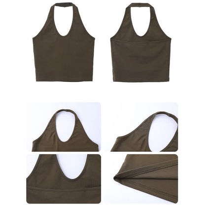 Skirt V-neck Waist Top High Cardigan Halter Cami