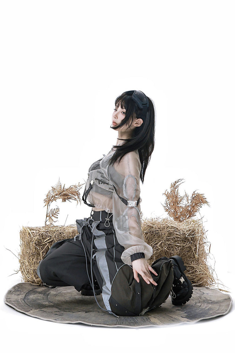 Infinite Battlefield Long Sleeves Printed Techwear Style Gothic Handsome Ouji Lolita Set