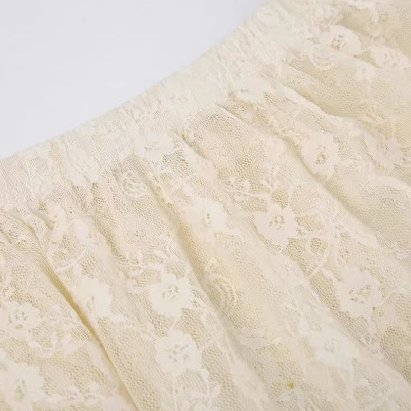 3D Flower Top Pieces Set Pantskirt Leg Two Irregular Wide