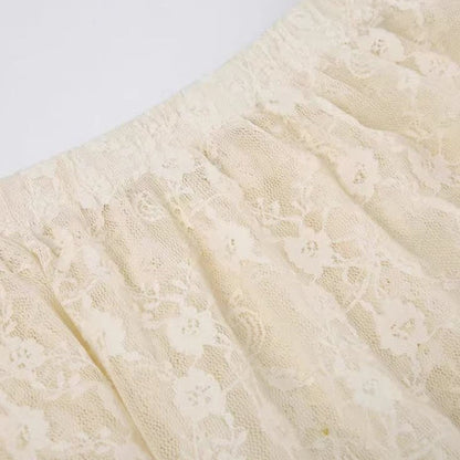 3D Flower Top Pieces Set Pantskirt Leg Two Irregular Wide