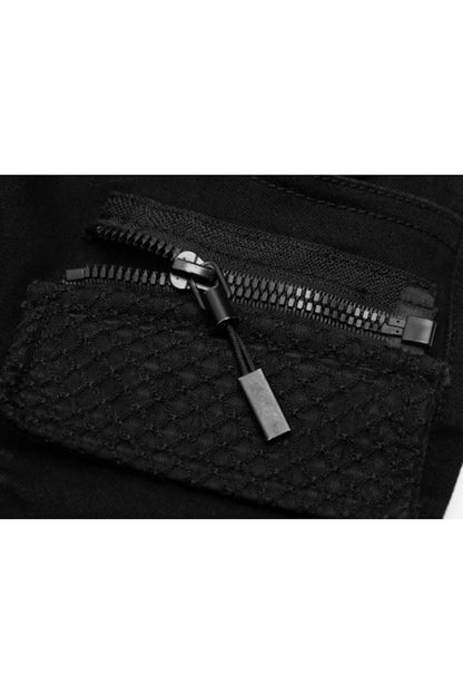 Womens Skinny Denim Jeans with Detachable Loops