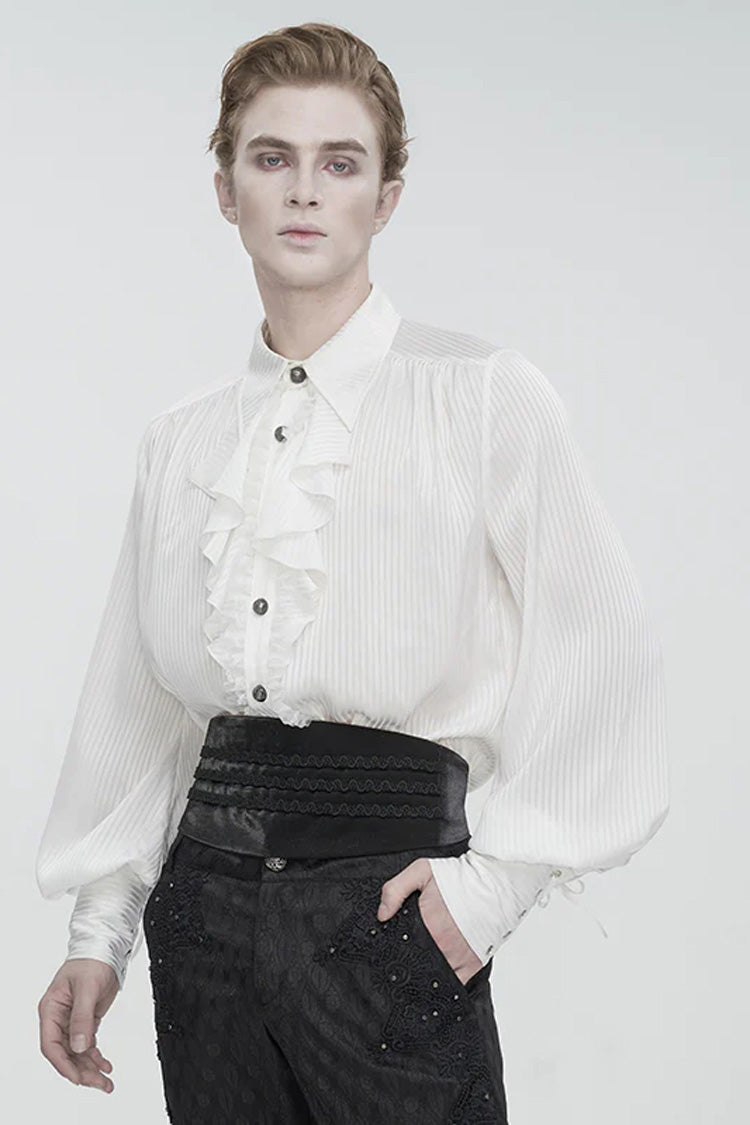 Ruffled Lace Gothic Men's Shirt