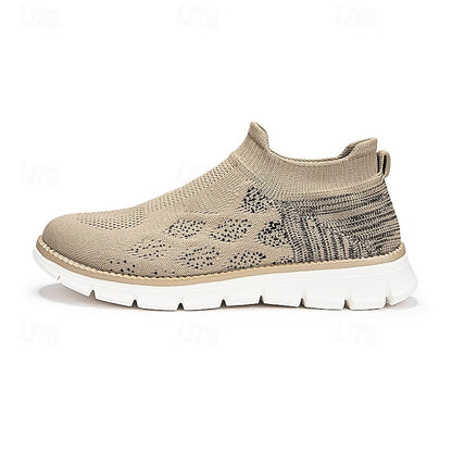 Men's Textured Knit Slip-On Sneakers, Comfort Fit with