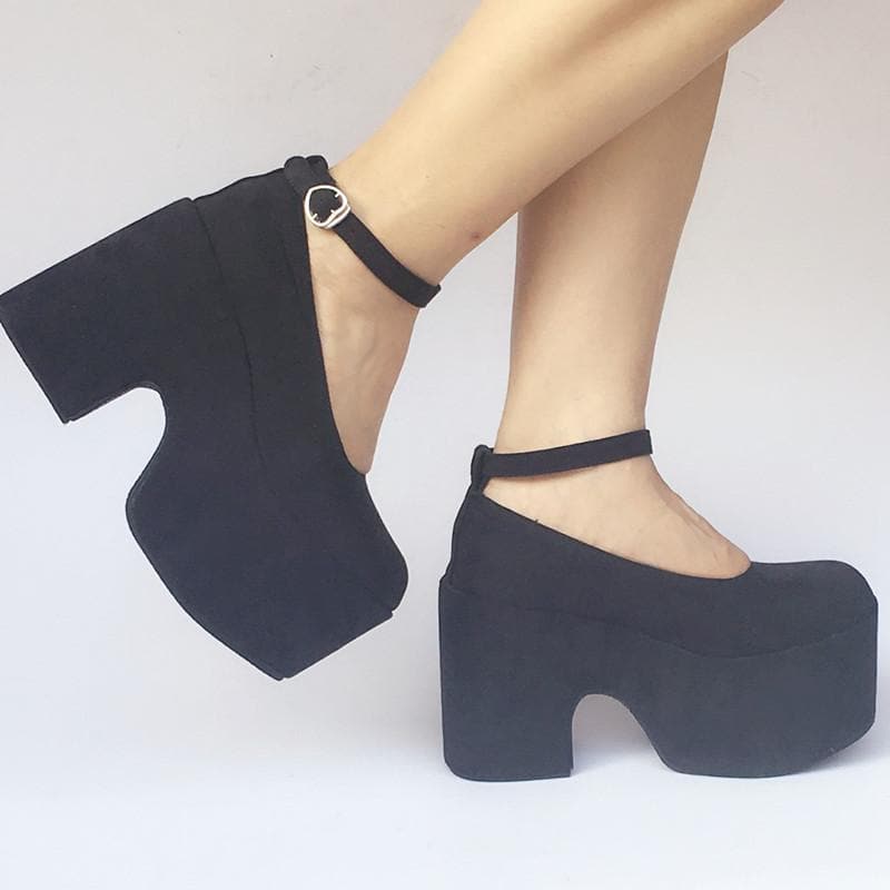 Heels Platform Made Simple Custom SP168133 Shoes High Black