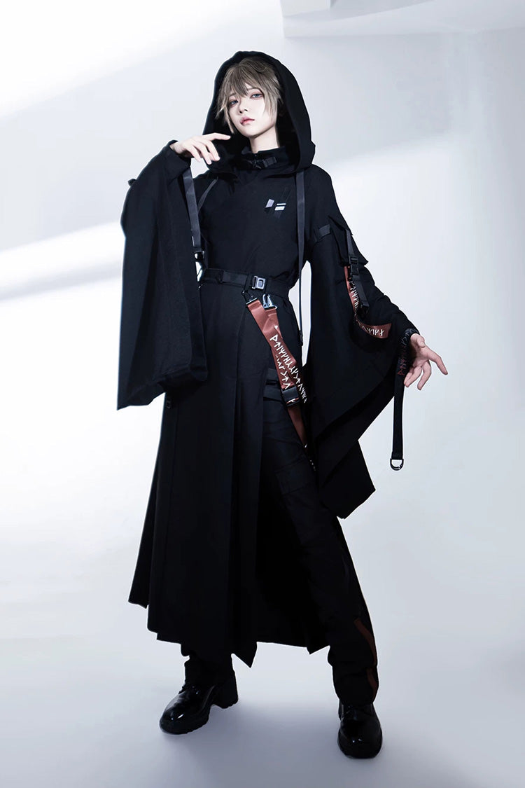 Stand Collar Long-Sleeve Gothic Prince Ouji Skirt Set