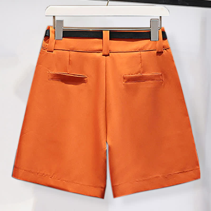 Chiffon Casual T-Shirt Face Print Girl Shorts