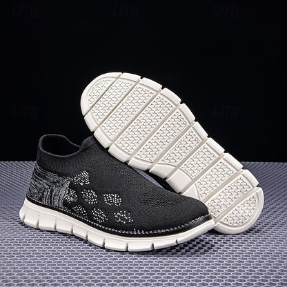 Men's Textured Knit Slip-On Sneakers, Comfort Fit with