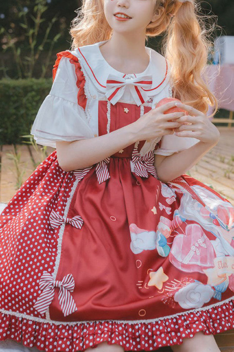 Polka-Dot Gift Print Princess Sweet Lolita JSK Dress