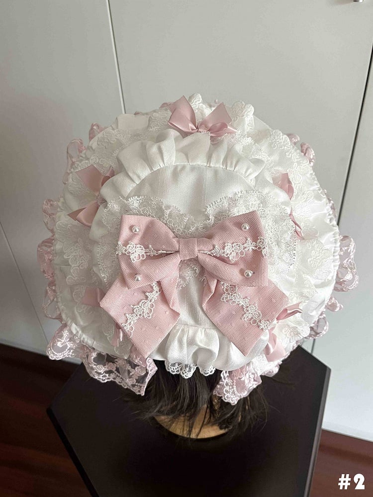 Pink Bows Decorated Sweet Lolita Hat