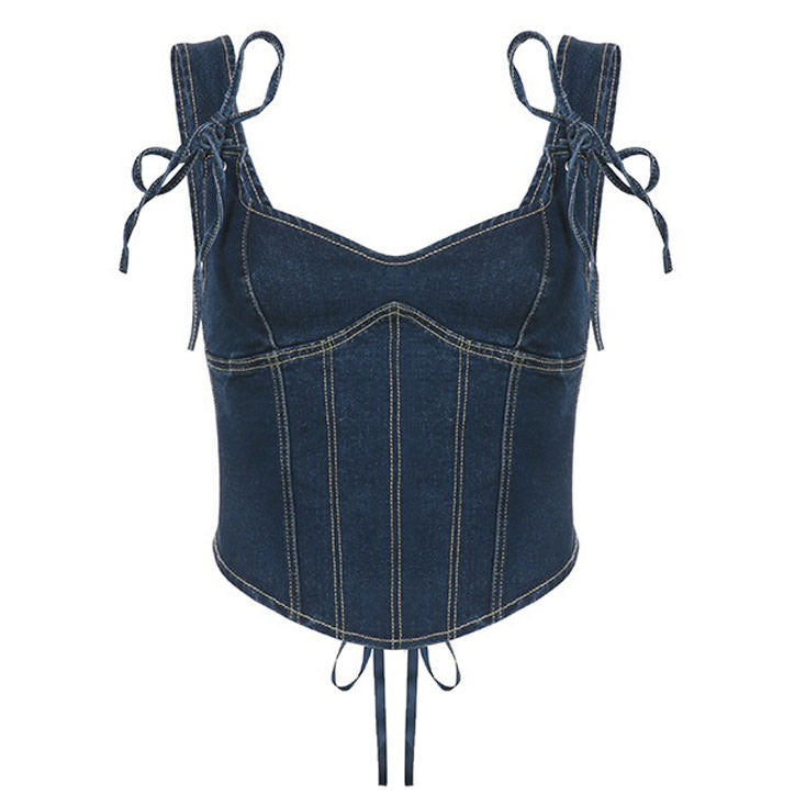 Corset en jean Y2K