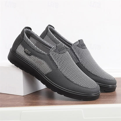 Men's Breathable Slip-On Mesh Sneakers - Lightweight and