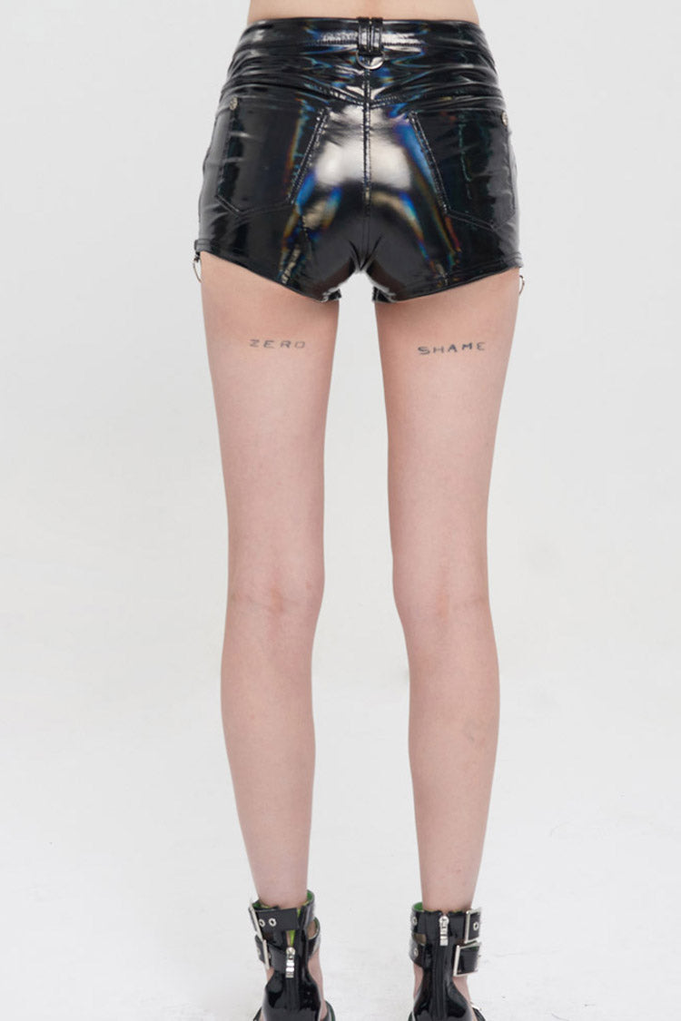 Womens Shorts with Front and Side Zippers
